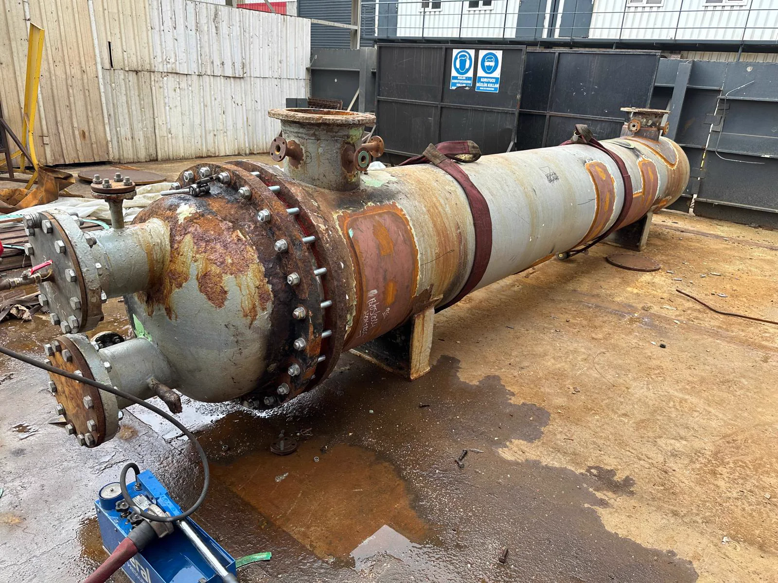 LPG cargo heater prepared for repair