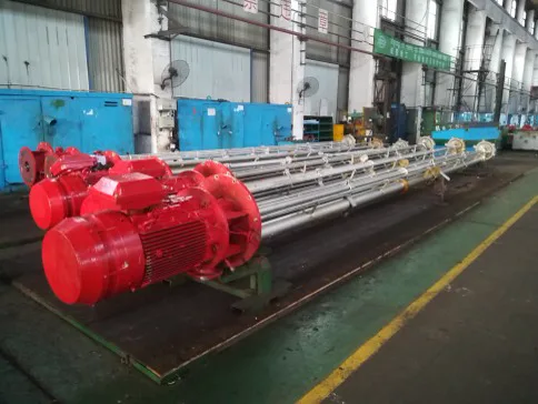 Long machinery and shaft components prepared in a workshop