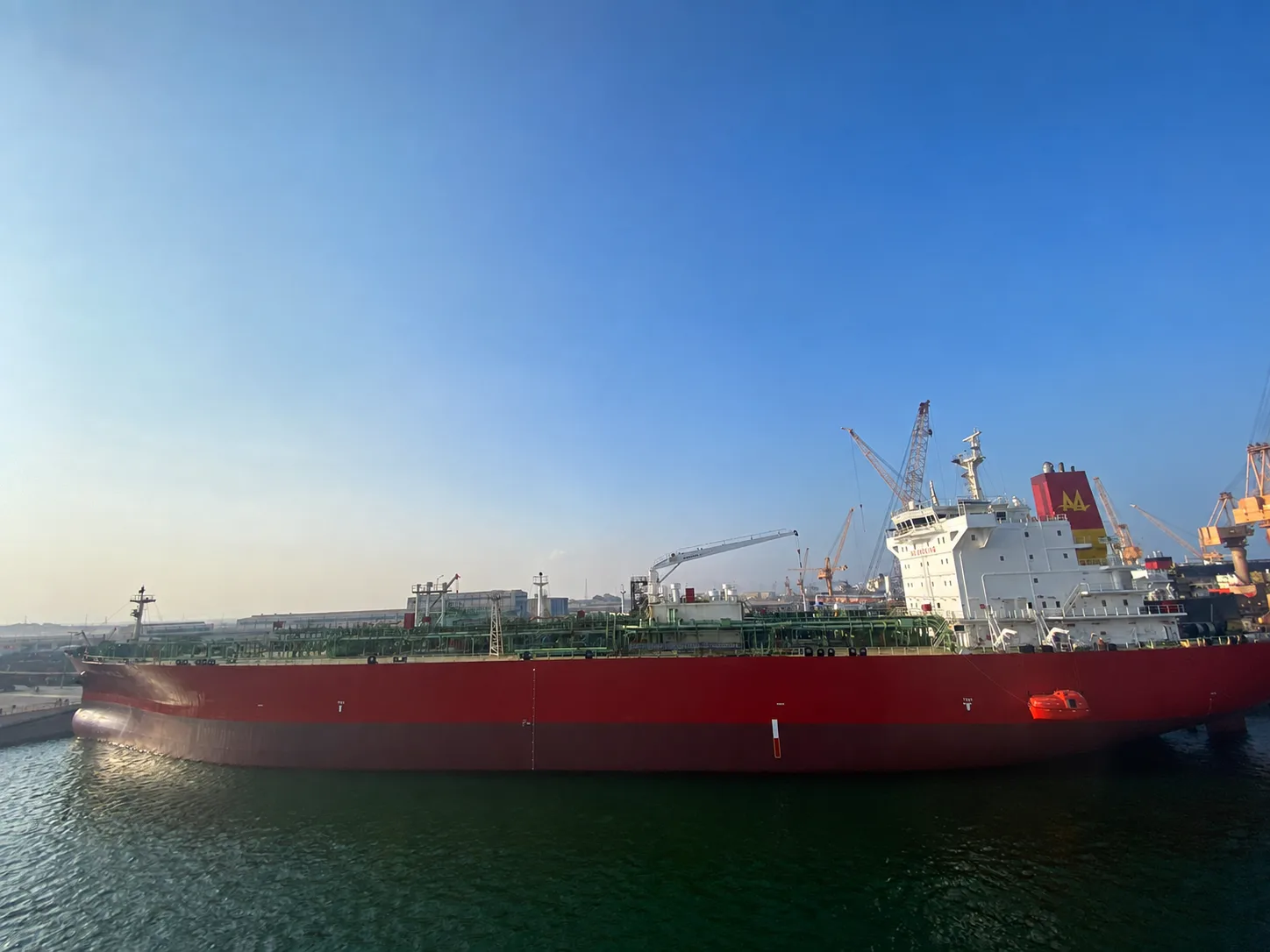 Tanker alongside during project attendance